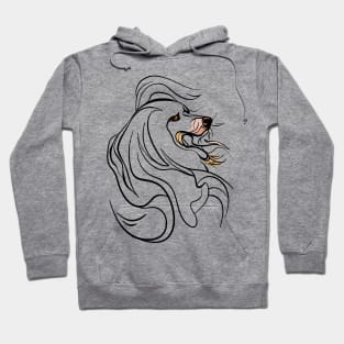 Dog lineart Samoyed Hoodie